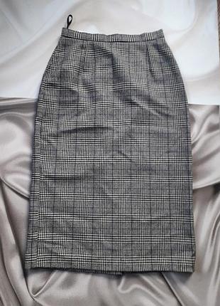 Офісна тепла спідниця в складі вовна лани