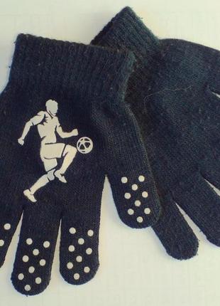 Перчатки "футболист" с силиконовым нанесением 1-2 года