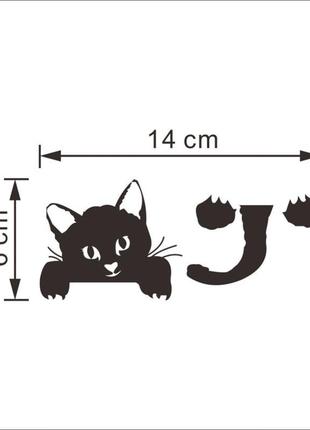 Наклейки на розетку и выключатель кот 14*6см2 фото