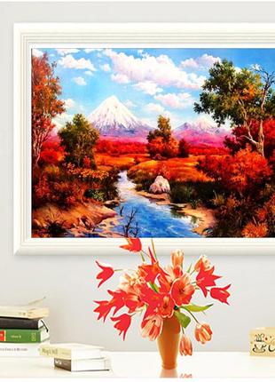 Алмазная вышивка 5d, осенний пейзаж, полная выкладка30*40