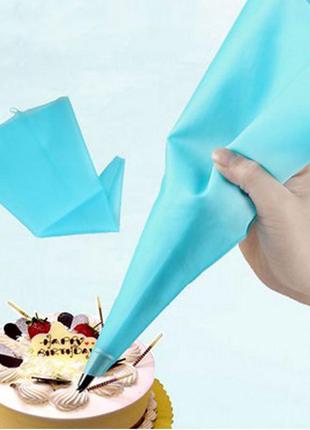 Силиконовый кондитерский мешок многоразовый 40*23см