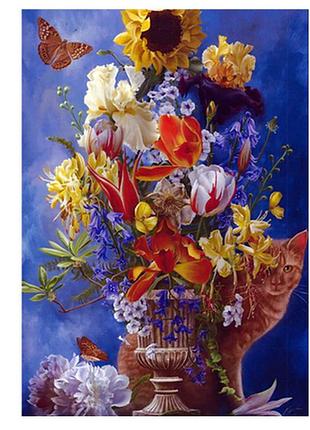 Алмазна мозаїка 5d, букет, повний виклад 30*40