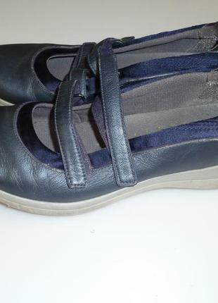 Кожаные туфли мокасины clarks wave walk, р 41,5, англ 7.5 d, стелька 27,7 см (замер точный5 фото