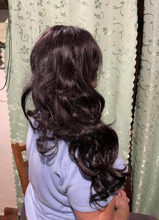 Парик длинный брюнет, черный