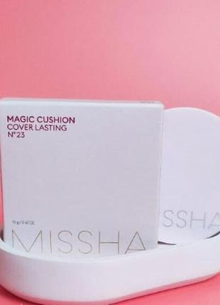 Стійкий кушон missha magic cushion cover lasting spf50+/pa+++ 21-23