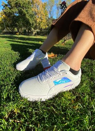 Женские кроссовки puma cali белые хамелеон