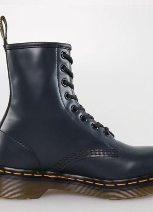 Dr. martens 1460 navy 8 люверсів жіночі чоловічі черевики чоботи шкіра мартенси1 фото