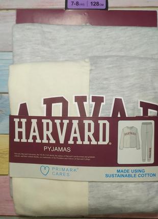 Піжама primark 7-11 років домашній костюм гарвард harvard2 фото