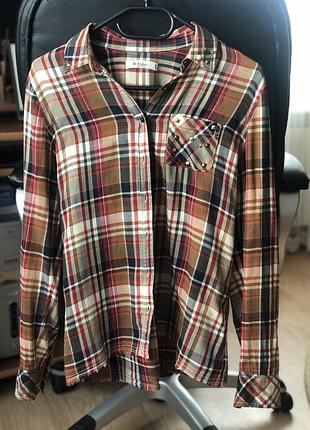 Рубашка/сорочка в клітинку котонова