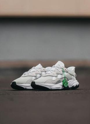 Жіночі кросівки adidas ozweego adiprene pride white light green / smb3 фото