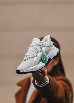 Жіночі кросівки adidas ozweego adiprene pride white light green / smb7 фото