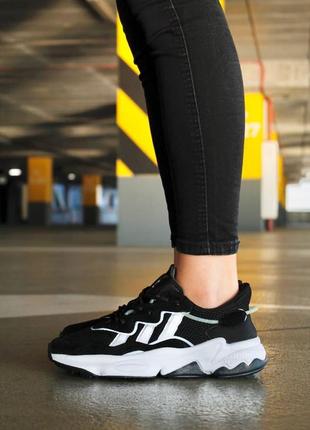 Жіночі кросівки adidas ozweego adiprene pride black white 1 / smb8 фото