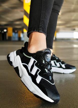 Жіночі кросівки adidas ozweego adiprene pride black white 1 / smb9 фото