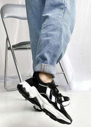 Жіночі кросівки adidas ozweego adiprene pride black white 3 / smb3 фото