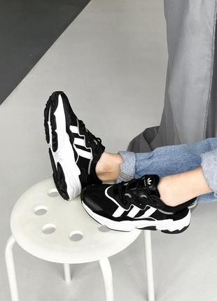 Жіночі кросівки adidas ozweego adiprene pride black white 3 / smb4 фото