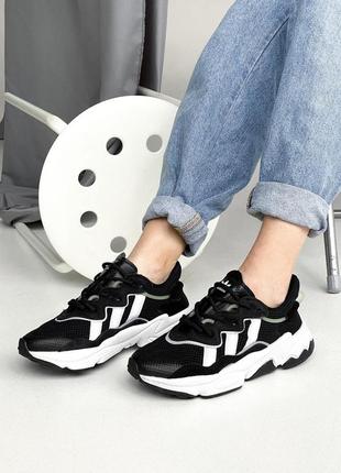 Жіночі кросівки adidas ozweego adiprene pride black white 3 / smb9 фото