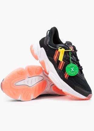 Жіночі кросівки adidas ozweego adiprene pride black white pink / smb4 фото