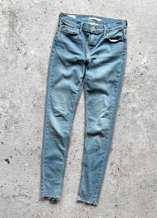 Levi’s 710 super skinny blue denim jeans завужені джинси