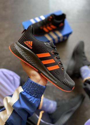 Чоловічі кросівки adidas runner black orange / smb