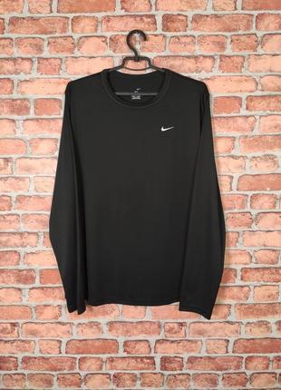 Кофта лонгслів nike dri fit з вишитим логотипом