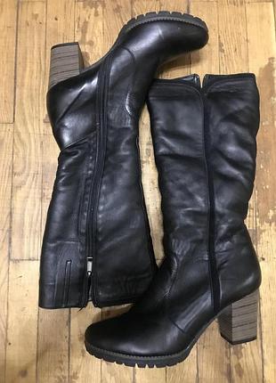 Новые сапоги зима натуральные кожа и цигейка по всей длине vera gomma италия оригинал