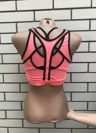 Яркий,розовый,спортивный топ с открытой,красивой спинкой, crane
