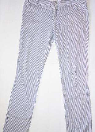 Брюки в полосочку голубые р.10 коттон испания (т.80,б. 100,вн.шов 80,дл. 102)