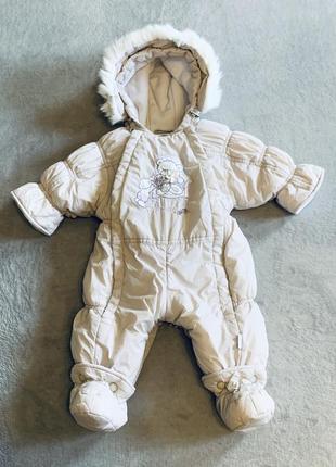 Комбинезон-мешок трансформер на овчине 3 сезона от 0 до года garden baby