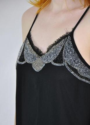 Сукня в стилі 30х років sinéquanone франція ретро чорна коротка плаття платье бісер вінтаж вишивка вінтажна вечірня святкова хелловін  гетсбі gatsby