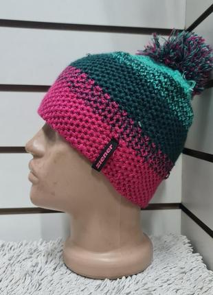 Женская зимняя вязанная   шапка на флисе ziener 29741