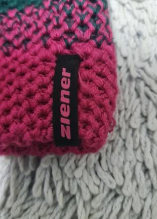 Женская зимняя вязанная   шапка на флисе ziener 297413 фото