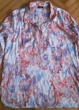 Хлопковая рубашка в принт от walbusch! p.-l/xl