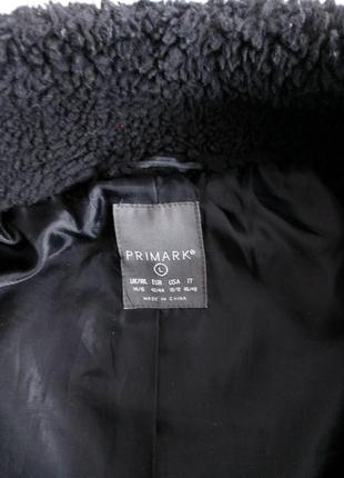 Чорна мехова куртка кроп шерпа3 фото