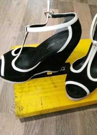 Босоніжки натур.замша та шкіра