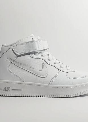 Кроссовки женские nike air force mid utility•white• флис9 фото