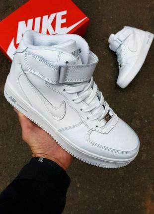 Кроссовки женские nike air force mid utility•white• флис