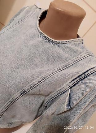 Крутая джинсовая блуза6 фото