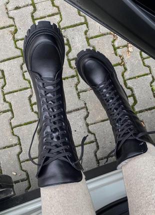 Зимові черевики під «берці» 🔥 натуральна шкіра, ботинки2 фото