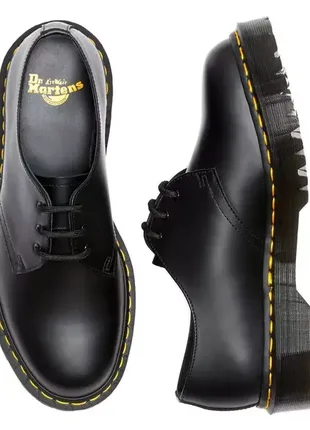 Dr. martens 1461 bex 3 люверси шкіра туфлі броги черевики жіночі чоловічі6 фото