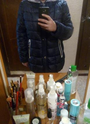Теплая куртка, зимняя куртка, синяя куртка, теплая синяя куртка6 фото