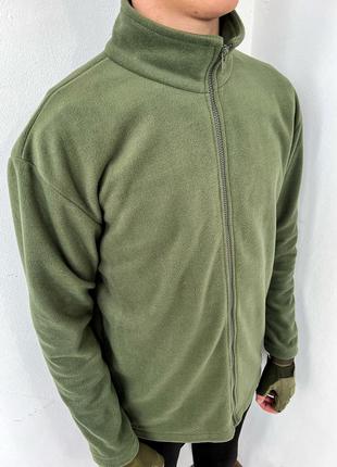 Тактическая флисовая кофта олива  . военная флиска . армейская кофта . кофта зсу . кофта олива