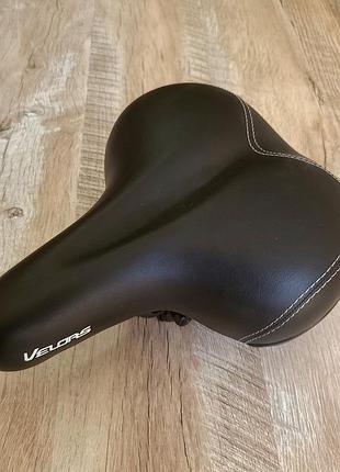 Удобное велосипедное сиденье. комфортное седло на пружинах. широкое велоседло 20 см