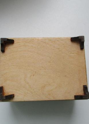 Шкатулка деревянная с инкрустацией соломкой3 фото