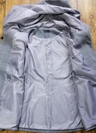 Пальто серое женское демисезонное, укороченное фірменное.5 фото