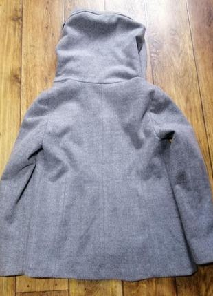 Пальто серое женское демисезонное, укороченное фірменное.3 фото