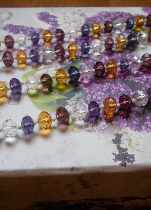 Намисто, скляні, рондэль