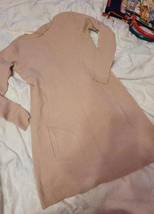 Теплое платье свитер