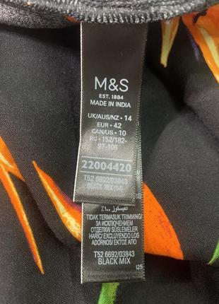 Платье туника сарафан m&s ассиметрия стрелиция цветок райской птицы, размер xl 2xl9 фото