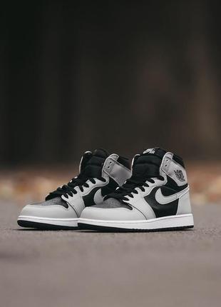 Женские высокие кожаные кроссовки nike air jordan 1 #найк