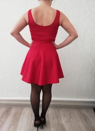 Красное базовое платье2 фото